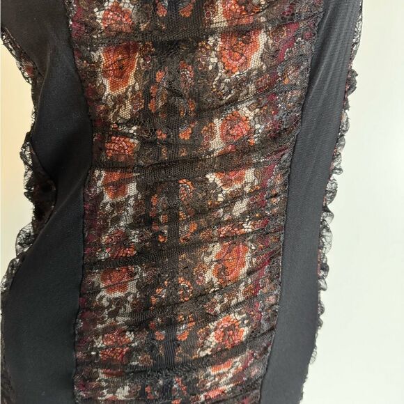 Jean Paul Gaultier Black Lace and Print Dress - Picture 4 of 6